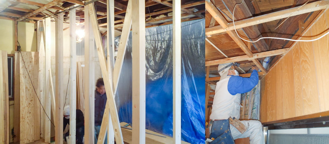 築50年の木造住宅を耐震補強リフォーム